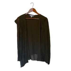 Simply Vera Wang Black Open Cardigan Sweater Women's S Rayon Polyester